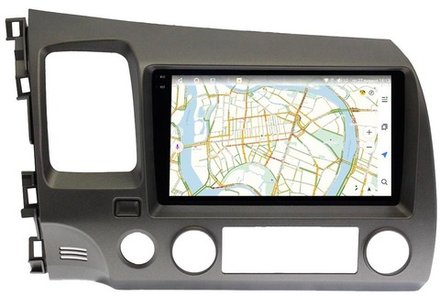 Магнитола для Honda Civic 2005-2012 (левый руль, рамка 9)- Vaycar VA20-0044-2K на Android 13, 8-ядер, 2K QLED, ТОП процессор, CarPlay,4G SIM-слот