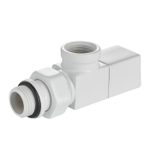 Набор дизайн-вентилей Royal Thermo CUBE осевой (белый) 1/2"
