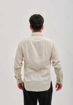 Рубашка мужская лен SHANYRAQ BEIGE