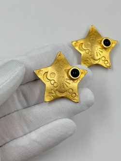 Накладка на пуговицу Звезда с чёрной вставкой