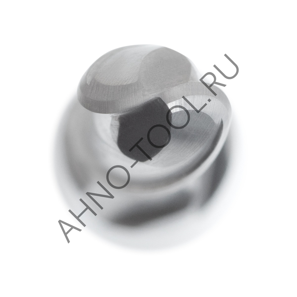Фреза твердосплавная сферическая  4мм (L=50, l=8, хв=6) Z2 35° по алюминию и цвет.металлам BRAL-2B-R
