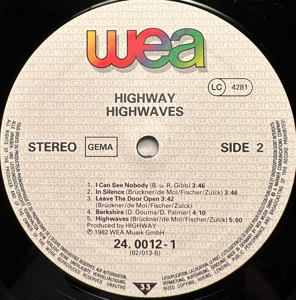 Highway- Highwaves (Германия 1982г.)