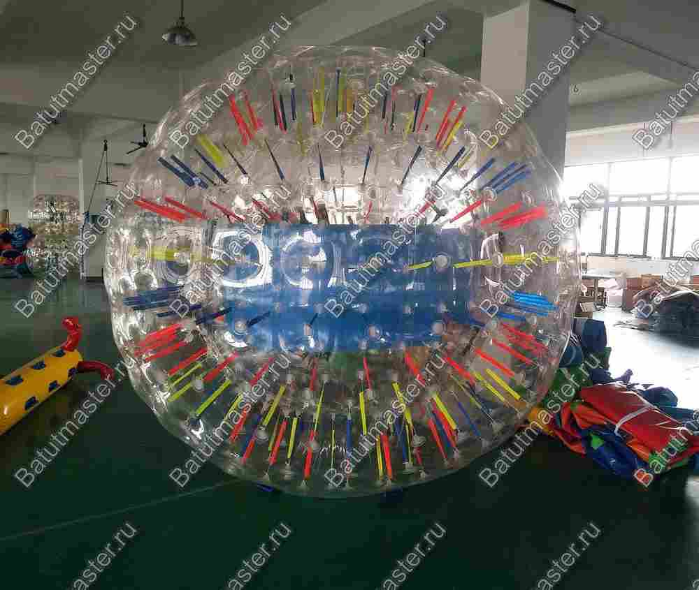Светящийся зорб "Вселенная" ТПУ, усиленные сиденья, диаметр 3 м