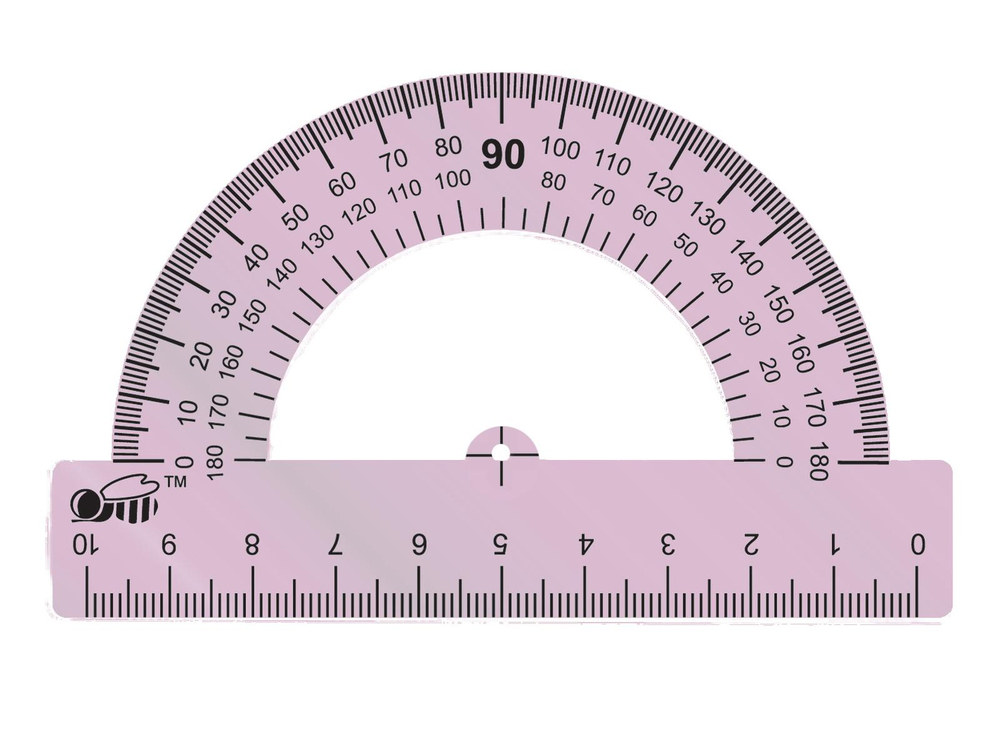 Транспортир пластик 10 см (Пчелка)