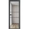 Алюминиевая дверь 2AХ серая ночь стекло прозрачное
