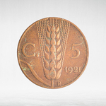 Italy 5 Centesimi 1921 R "Victor Emmanuel III", VF