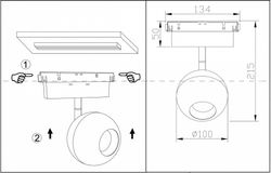Светильник на штанге Maytoni Ball TR028-2-15W4K-B