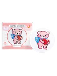 Набор для творчества. Вышивка "Медвежонок с сердечком" (с пяльцами)