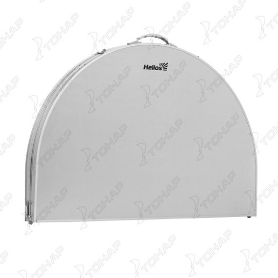 Стол складной овальный 120x90 (АЛЮМИНИЙ) без чехла (T-21407M-A-1) Helios (пр-во Тонар)