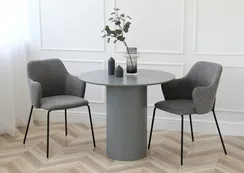 Стол обеденный Type D 90 см основание D 39 см (серый)