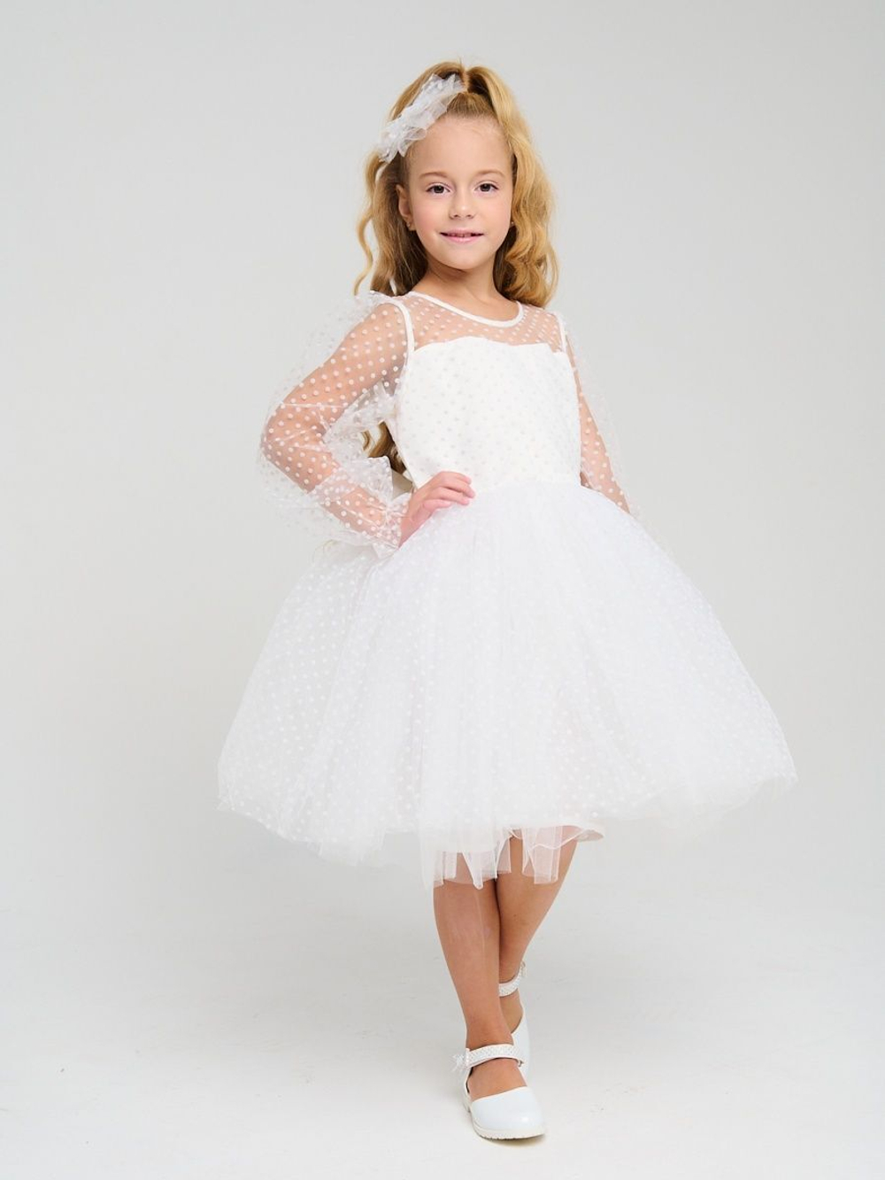 Пышное платье Уэнсдэй Аддамс (Wednesday Addams) в горох