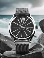 Кварцевые часы Black Hole, серебро