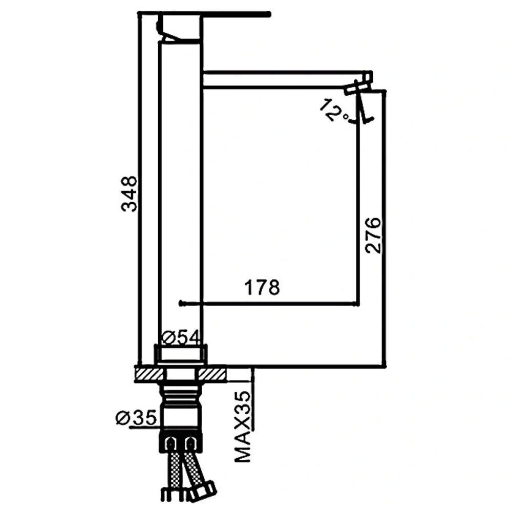 Смеситель для раковины, Frap, корот изл, с картриджем, нерж, F10802-2