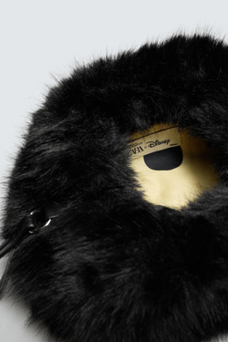 ZARA Х DISNEY КЛАТЧ МЕХОВОЙ, ЧЕРНЫЙ