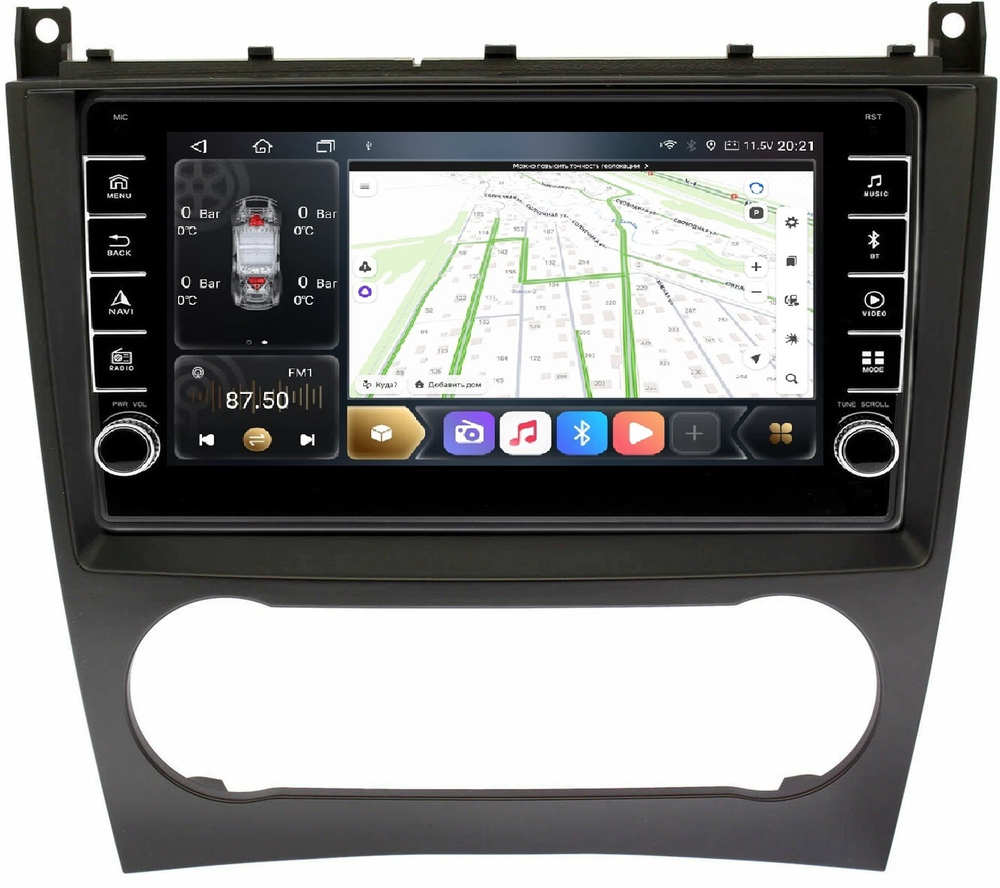 Магнитола для Mercedes-Benz G W463 2000-2006, C-класс W203 2000-2004 - Carmedia OL-9987 (кнопки и крутилки), Android 12, TS10, CarPlay, 4G SIM-слот