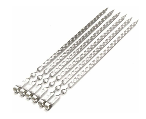 Шампур для люля кебаб кольцо узор 400х20х3 мм. без дер. ручки