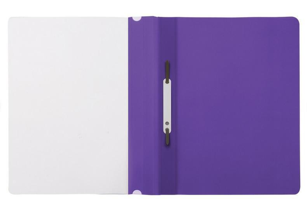 Папка-скоросшиватель А4 100/120мкм,фиолетовая,пластик. (STAFF)
