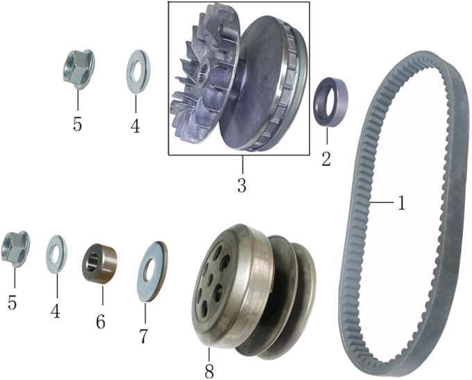 Запчасти двигателя к квадроциклу Motax Grizlik 300. Рис. 12