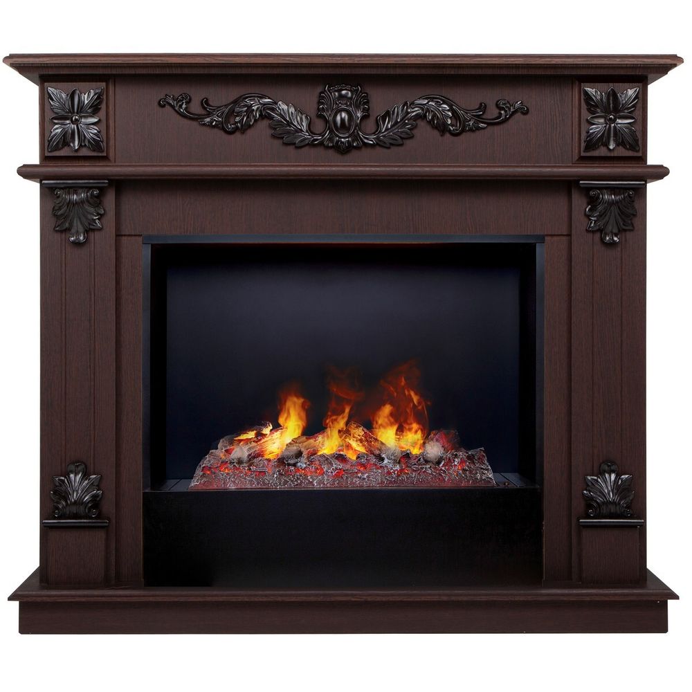 Электрокамин RealFlame Philadelphia 25,5/26 DN орех с очагом 3D Cassette 630