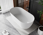 Ванна из искусственного камня Cezares Relax 150x75 CZR-RELAX-150-75-57-SSB Белая матовая без гидромассажа