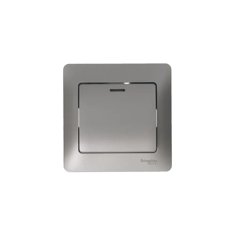 GLOSSA 1-клавишный ПЕРЕКЛЮЧАТЕЛЬ с подсветкой, сх.6а, 10AX, механизм, ПЛАТИНА