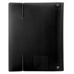 Тетрадь на кольцах А5 (175х220 мм), 120 л., пластиковая обложка, клетка, с фиксирующей резинкой, BRAUBERG, черная, 403568