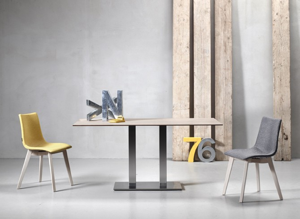 Стул с обивкой Scab Design Natural Zebra Pop, натуральный бук, белый