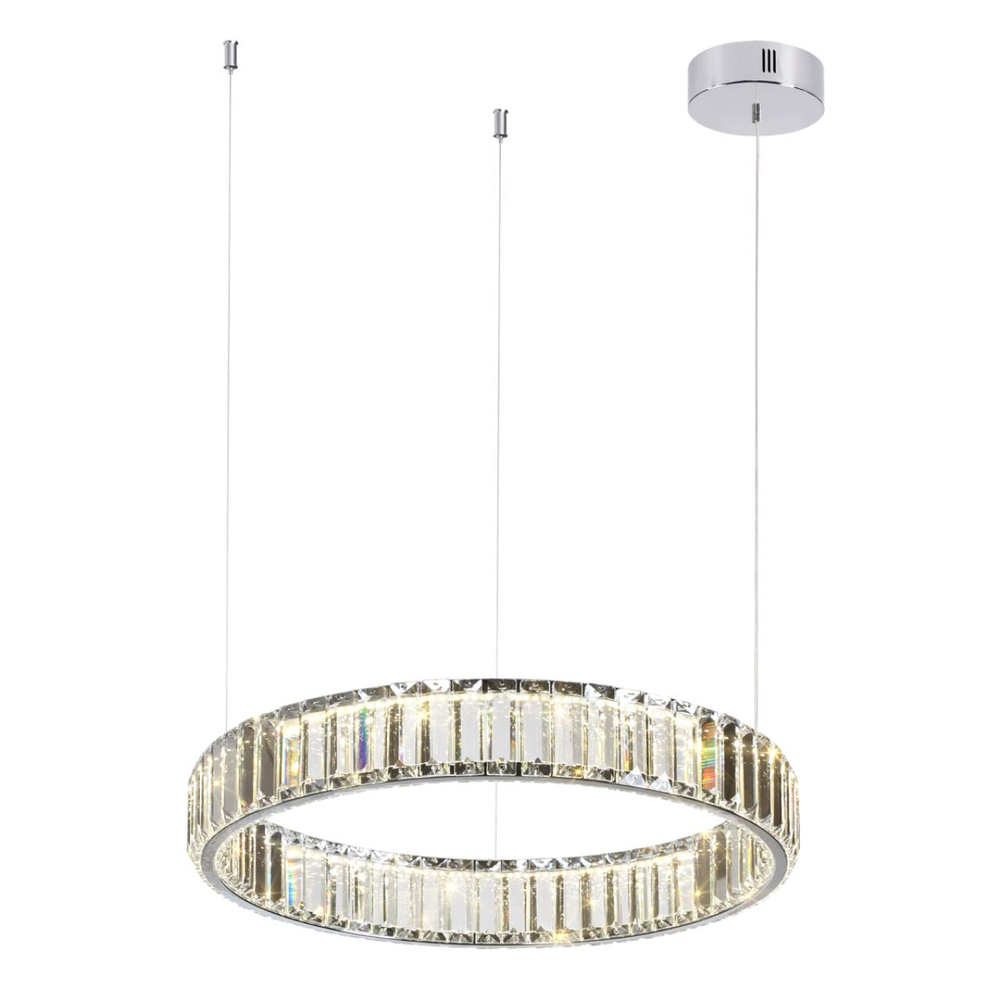 4930/30L L-VISION ODL24 591 хром/прозрачный металл/хрусталь Люстра LED 30W 4000K 3570Лм VEKIA