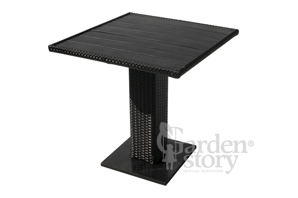 Набор мебели Garden Story Парис мини 4 уп.(2 Стул Garden Storyа Парис "без подушки"+стол 70см 2 уп., каркас черн, ротанг черн