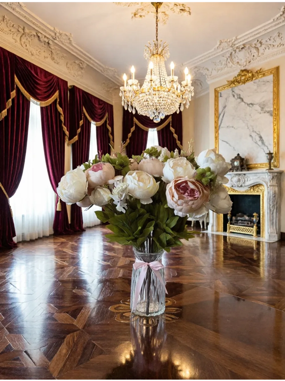 Букет искусскуственных пионов