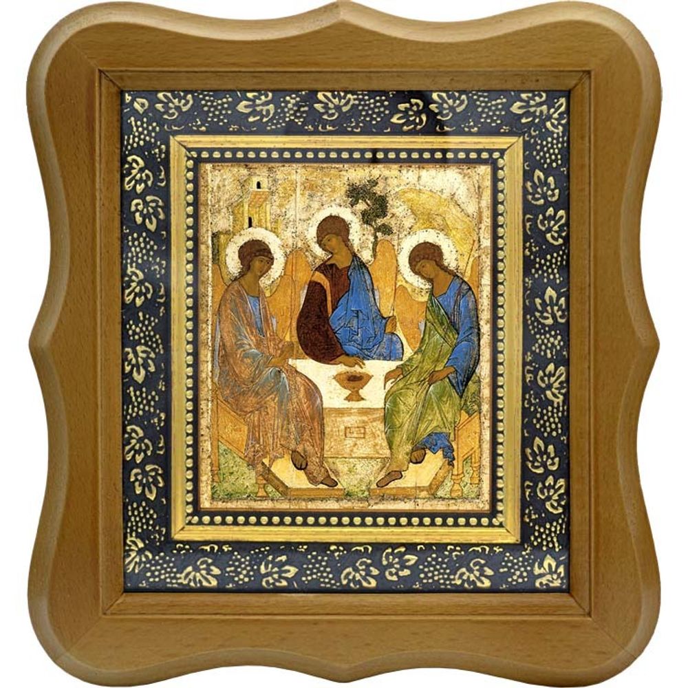 Святая Троица - копия иконы Андрея Рублева на холсте.