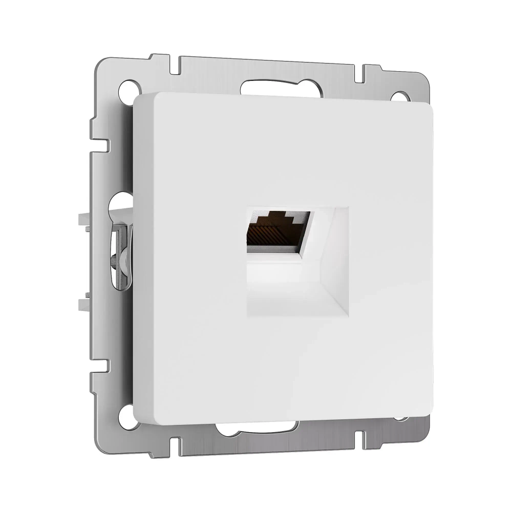 Розетка Ethernet RJ-45 cat. 6A экранированная (белый матовый) W5120001