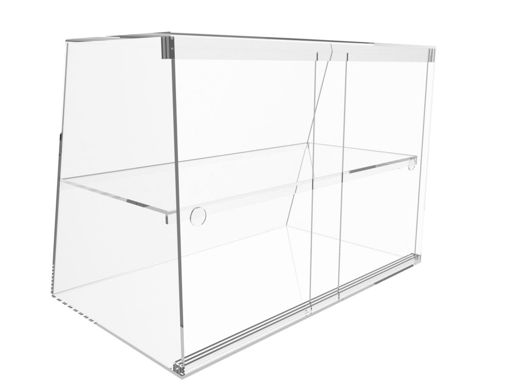 Витрина прозрачная для продуктов, выпечки 500х300х350мм