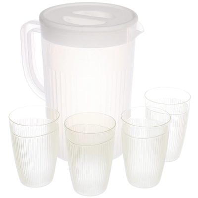 Кувшин пластиковый 2л «Прохлада» в наборе с 4-мя стаканами 200мл