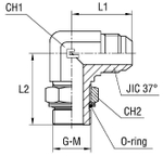 Штуцер FRG90 JIC 3/4" BSP1/2"