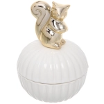 Шкатулка керамическая «GOLD Podarok», белочка, цвет белый, 11*9*3см (в инд. коробке)