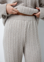 Брюки из смесового кашемира серо-бежевый