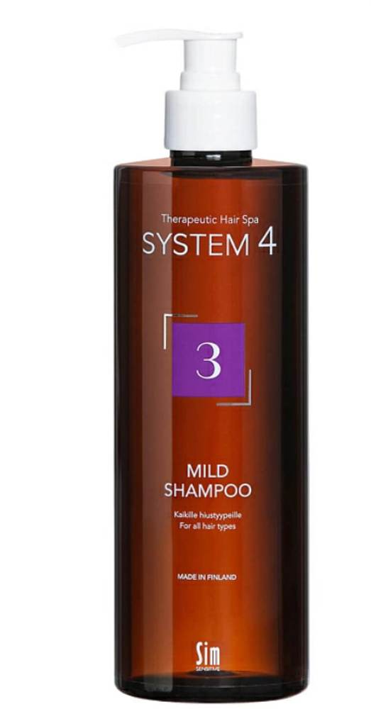 SYSTEM 4 Терапевтический шампунь № 3 для всех типов волос 500 мл / Climbazole Mild Shampoo 3. All hair types