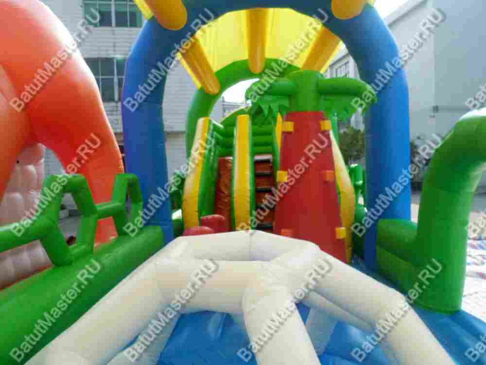 Надувной батут "Весёлая плантация" 12*5*6 м