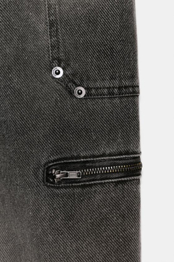 ZARA БРЮКИ-КАРГО BALLOON ZW COLLECTION, СЕРЫЙ