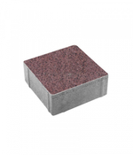 Гранитная тротуарная плитка КВАДРАТ - Б.2.К.6 Гранит Красный с черным