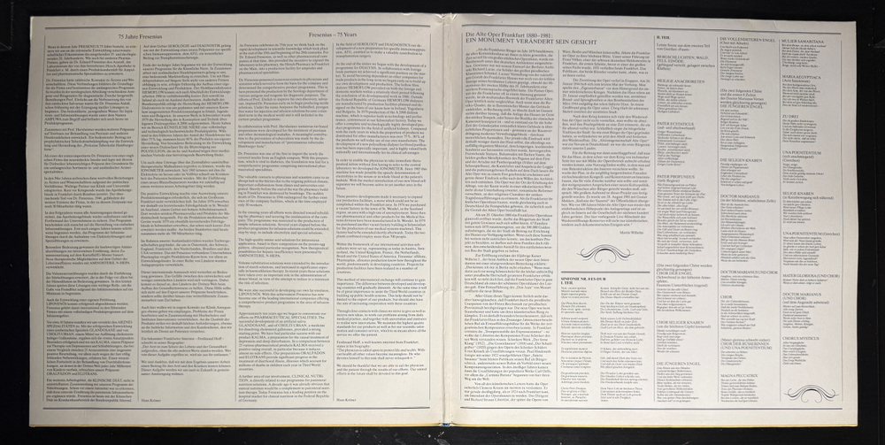 Малер - Симфония №8 2LP (Германия 1978г.)