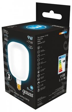 Лампа светодиодная Gauss Filament E27 9Вт 4100K 1015802209