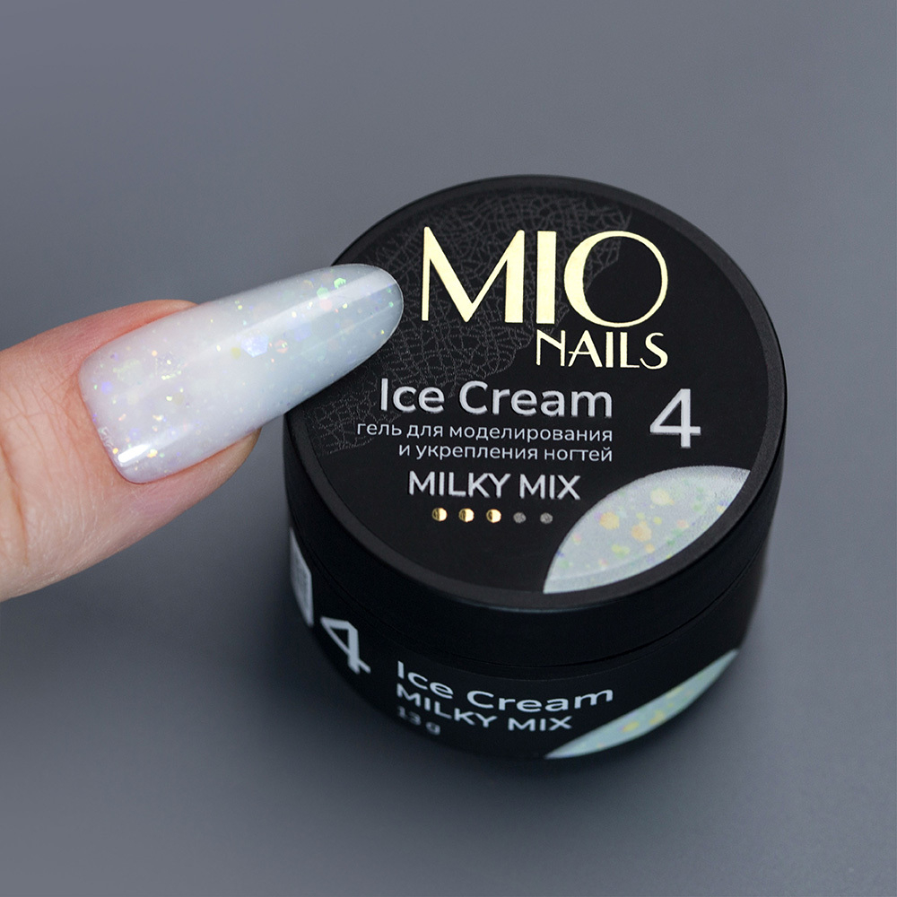 Гель MIO NAILS  "ICE CREAM GEL" - MILKY MIX № 04 , 13 гр