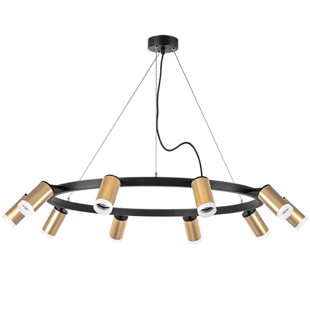 LR0204000 Люстра RULLO 10х50W GU10 ЧЕРНЫЙ/ЗОЛОТО (571020+214440-10+202430-10)