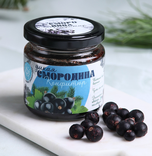 Таежный конфитюр ДИКАЯ СМОРОДИНА / 200 г / банка / Солнечная Сибирь
