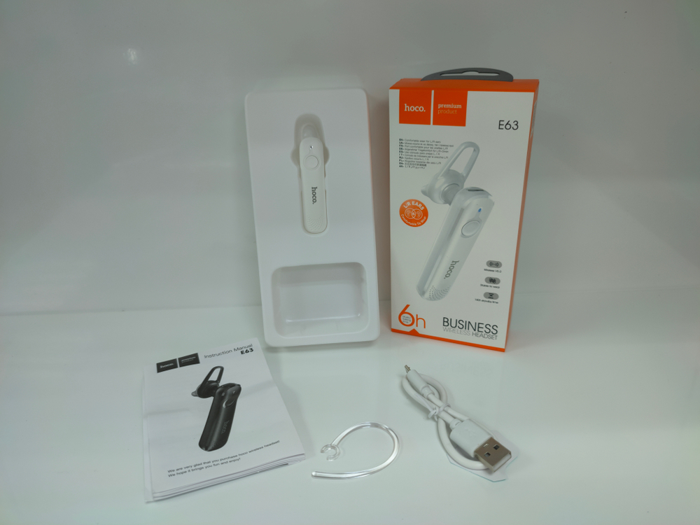 Bluetooth гарнитура Hoco E63 white