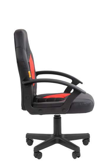 Кресло Chairman Kids 111 Россия экокожа черный/красный