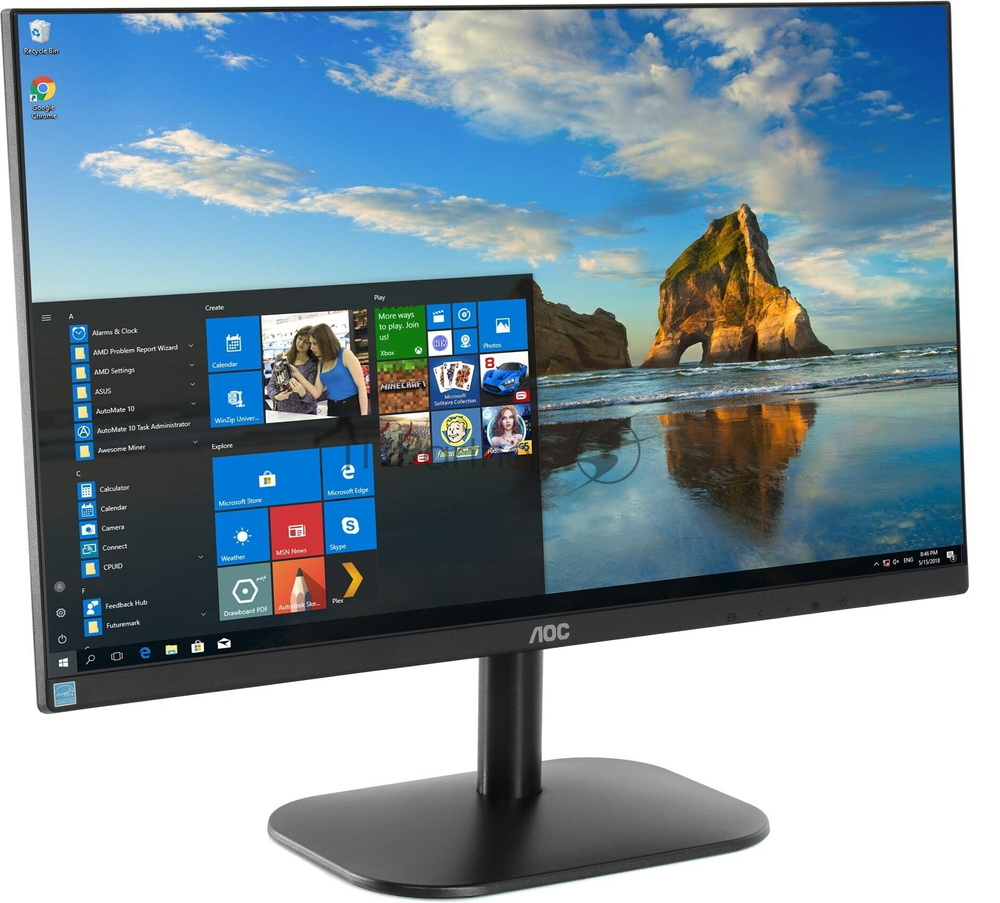 23.8" Монитор AOC 24B2XD, 76 Гц, IPS, черный
