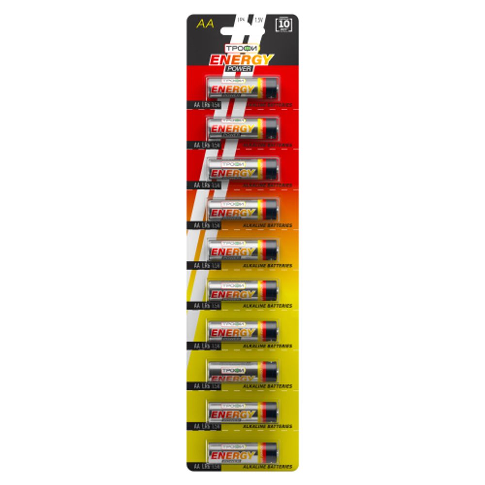 Батарейки Трофи LR6-10BL strip ENERGY POWER Alkaline